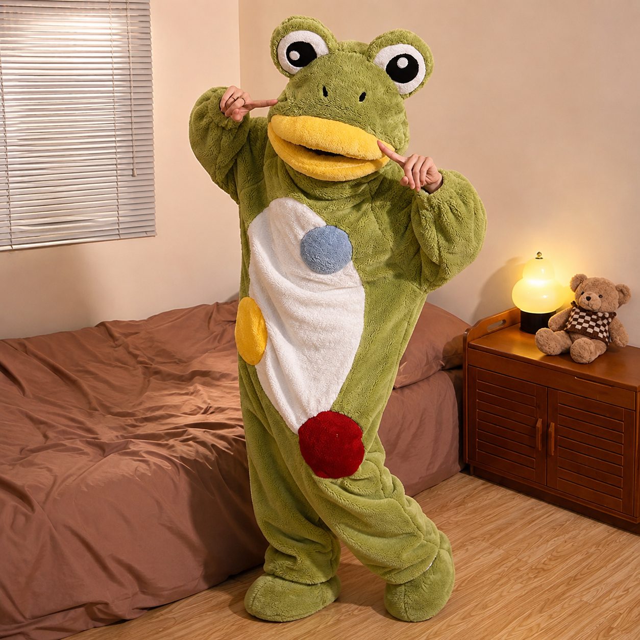 Goofy Frog Plush Onesie 🐸
