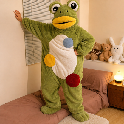 Goofy Frog Plush Onesie 🐸